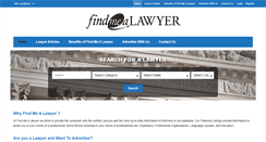 Desktop Screenshot of findmealawyer.com